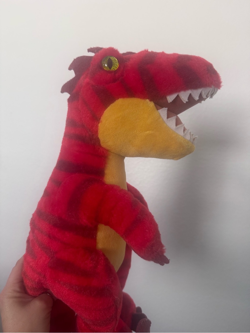 Build A Bear red and Yellow Plush Dinosaur plush clean!